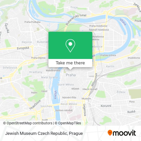 Jewish Museum Czech Republic map