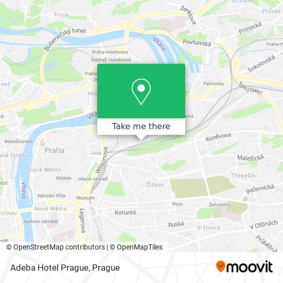 Adeba Hotel Prague map