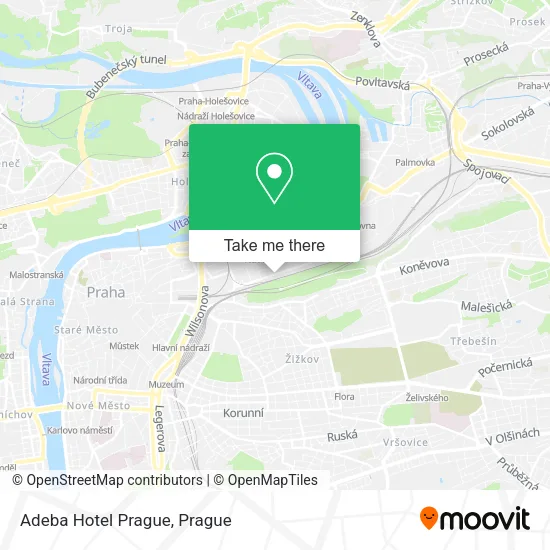 Карта Adeba Hotel Prague