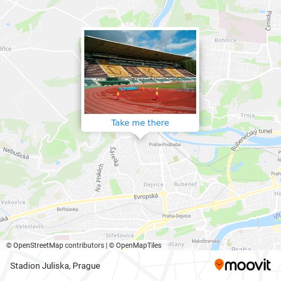 Stadion Juliska map