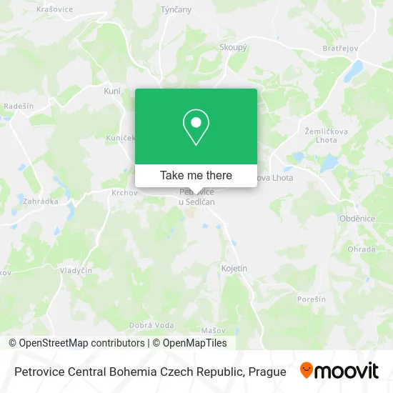 Карта Petrovice Central Bohemia Czech Republic