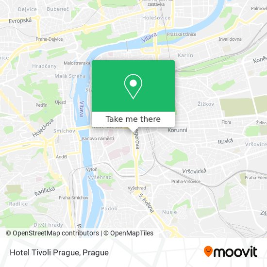 Hotel Tivoli Prague map