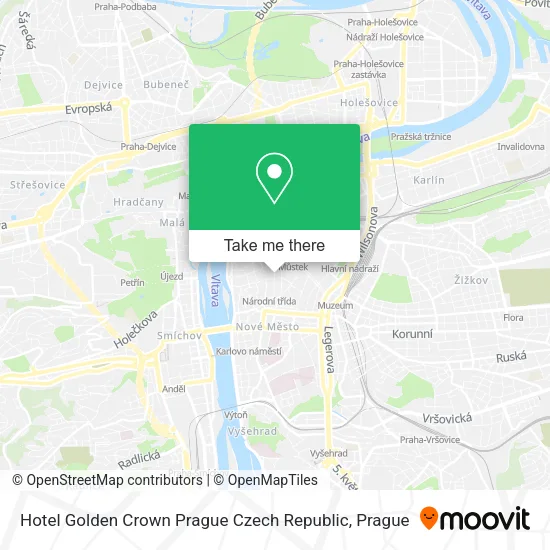Карта Hotel Golden Crown Prague Czech Republic