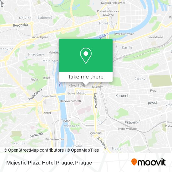 Majestic Plaza Hotel Prague map