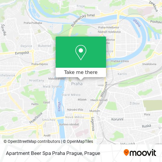 Карта Apartment Beer Spa Praha Prague