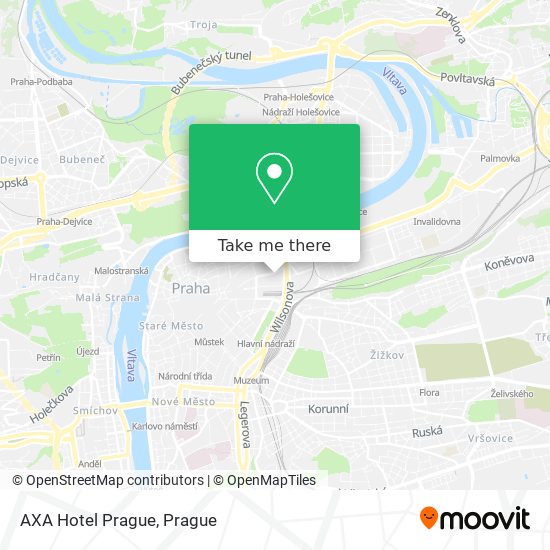 AXA Hotel Prague map