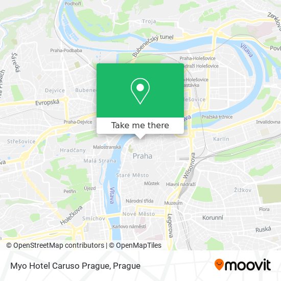 Myo Hotel Caruso Prague map