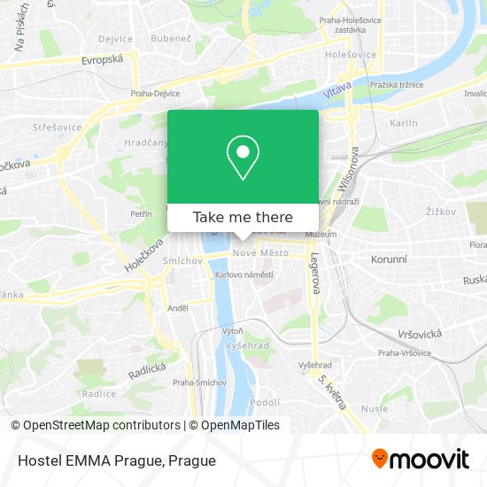 Hostel EMMA Prague map