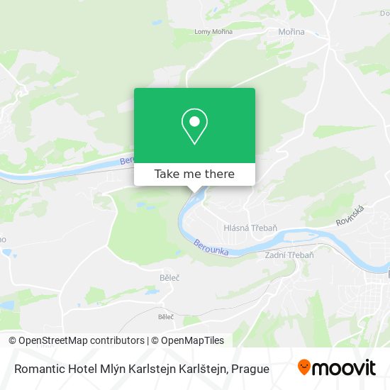 Карта Romantic Hotel Mlýn Karlstejn Karlštejn