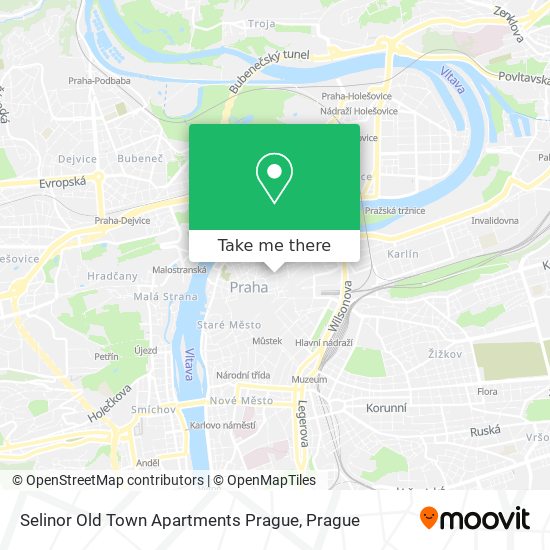 Selinor Old Town Apartments Prague map