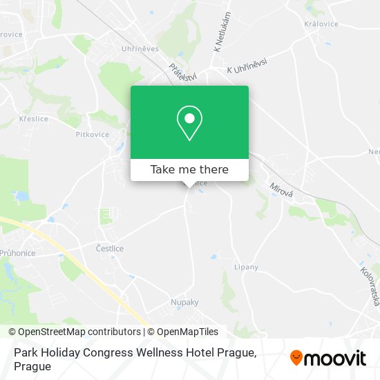 Park Holiday Congress Wellness Hotel Prague map
