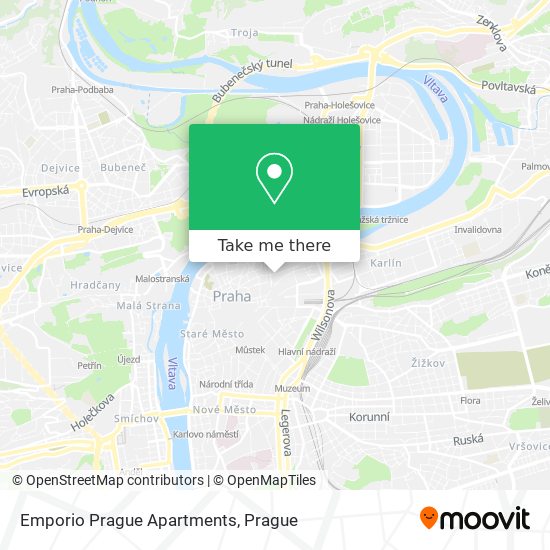 Карта Emporio Prague Apartments