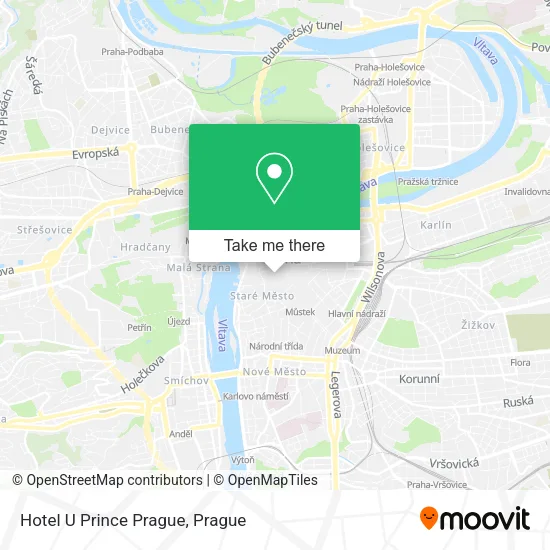 Карта Hotel U Prince Prague