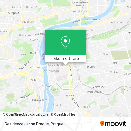 Карта Residence Jecna Prague