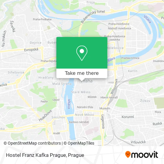 Карта Hostel Franz Kafka Prague