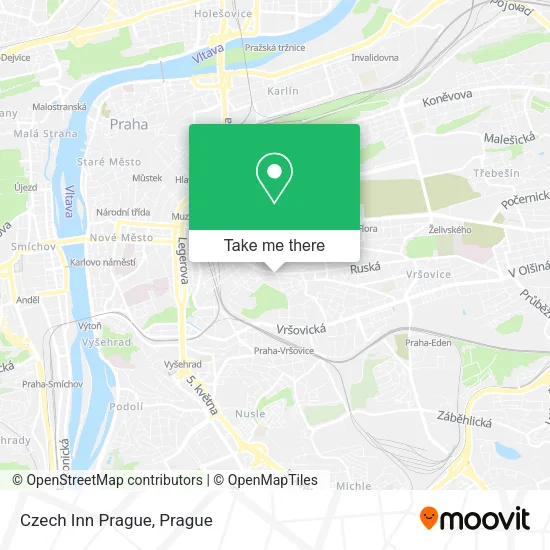 Карта Czech Inn Prague