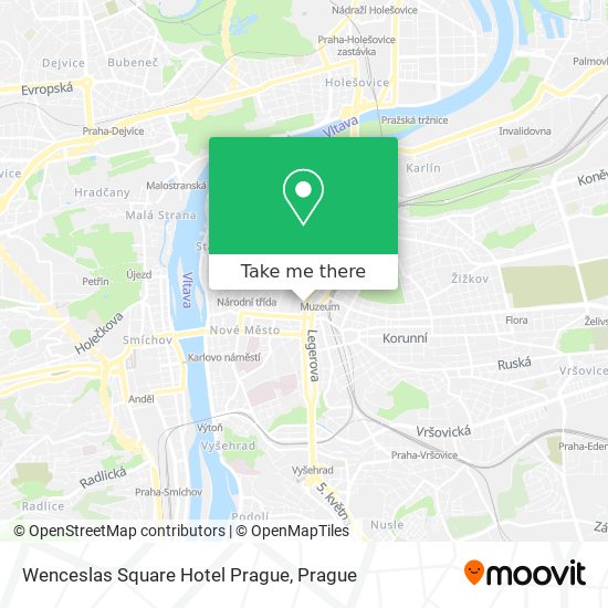 Wenceslas Square Hotel Prague map