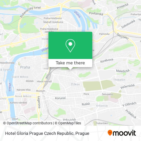 Карта Hotel Gloria Prague Czech Republic