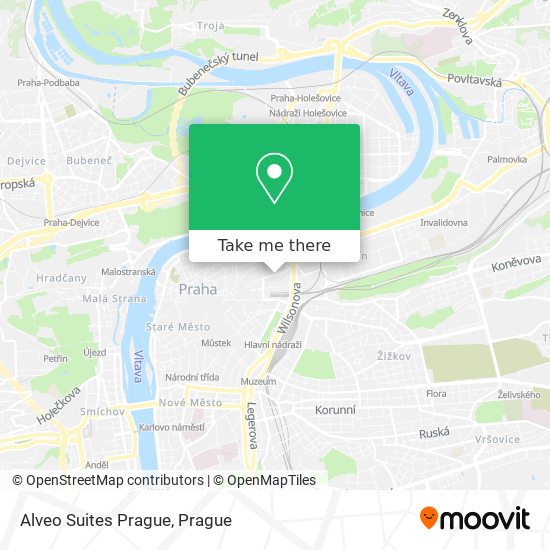 Alveo Suites Prague map
