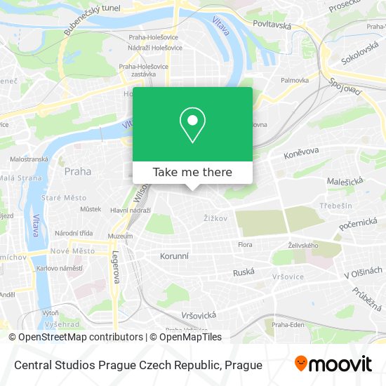 Карта Central Studios Prague Czech Republic