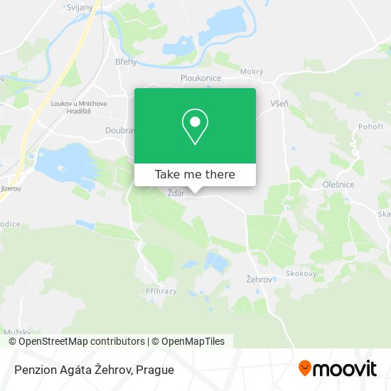 Penzion Agáta Žehrov map
