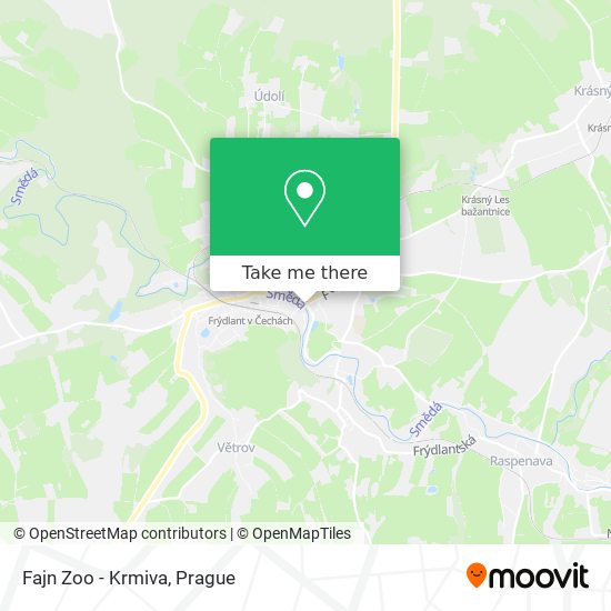 Fajn Zoo - Krmiva map