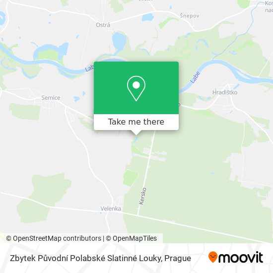 Zbytek Původní Polabské Slatinné Louky map