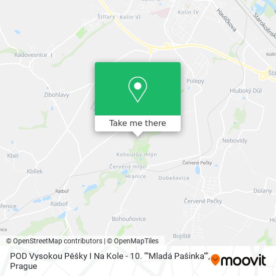 POD Vysokou Pěšky I Na Kole - 10. ""Mladá Pašinka"" map