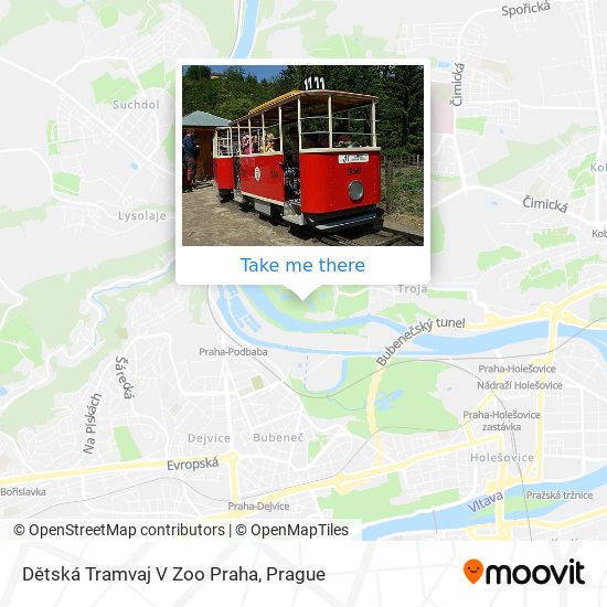 Карта Dětská Tramvaj V Zoo Praha