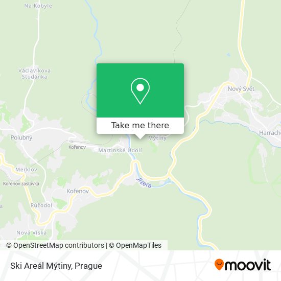 Ski Areál Mýtiny map