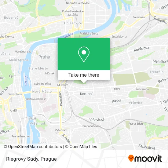 Карта Riegrovy Sady