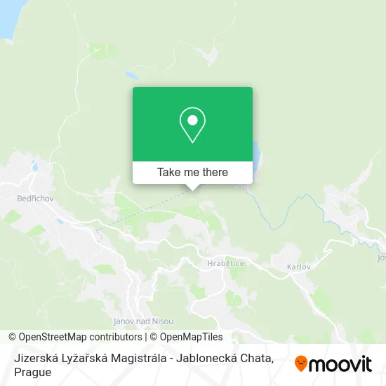 Карта Jizerská Lyžařská Magistrála - Jablonecká Chata