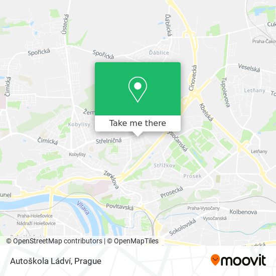 Autoškola Ládví map