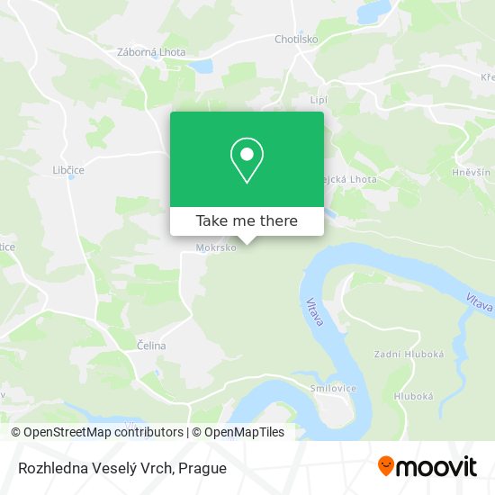 Rozhledna Veselý Vrch map