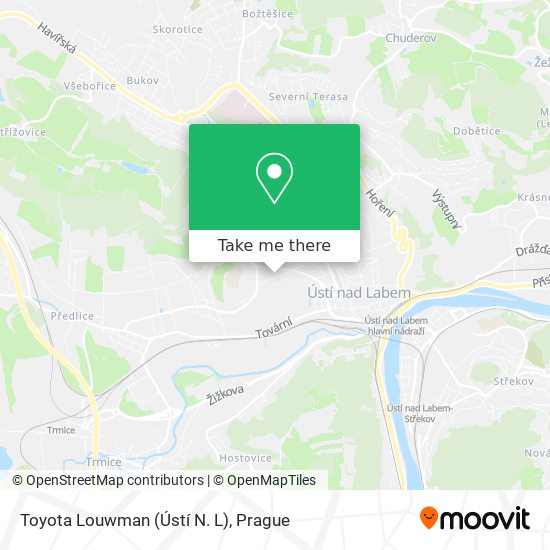 Toyota Louwman (Ústí N. L) map