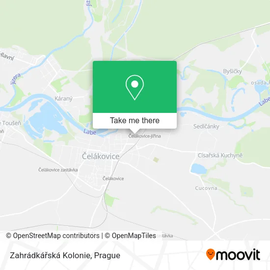 Карта Zahrádkářská Kolonie