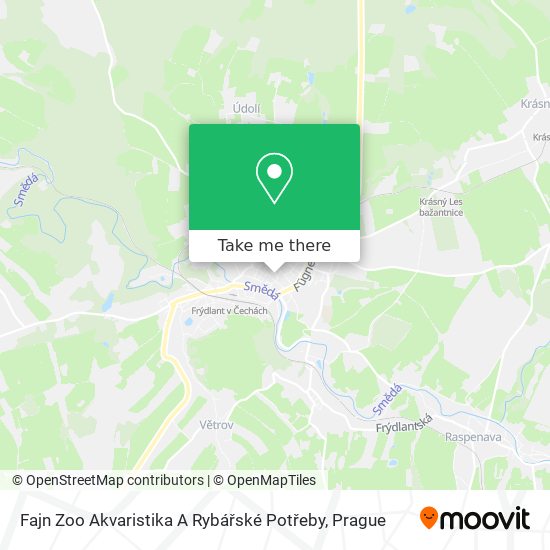 Fajn Zoo Akvaristika A Rybářské Potřeby map