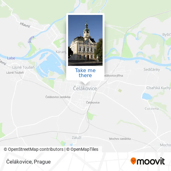 Карта Čelákovice