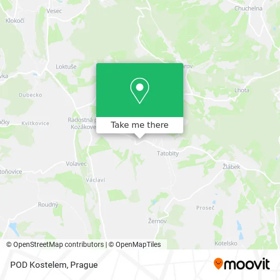 Карта POD Kostelem