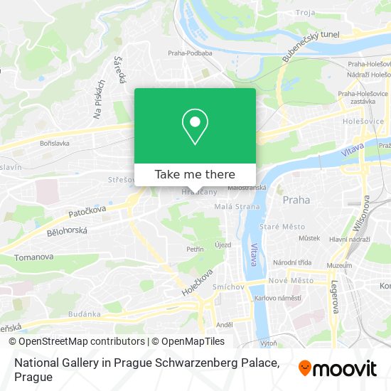 Карта National Gallery in Prague Schwarzenberg Palace