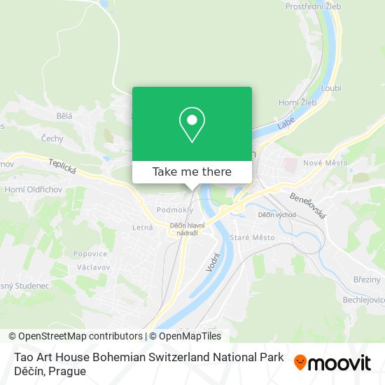 Tao Art House Bohemian Switzerland National Park Děčín map