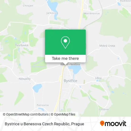 Карта Bystrice u Benesova Czech Republic