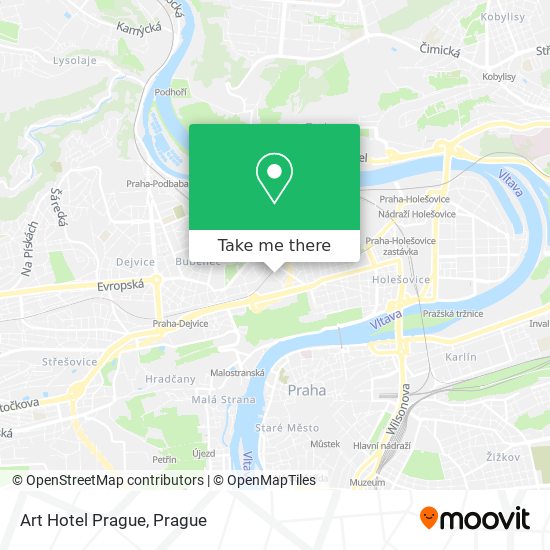 Art Hotel Prague map