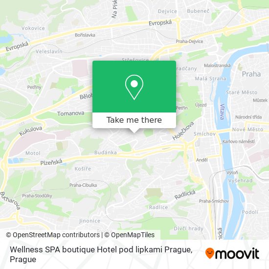 Wellness SPA boutique Hotel pod lipkami Prague map