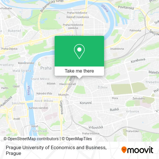 Карта Prague University of Economics and Business