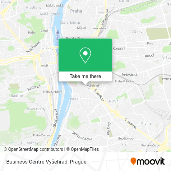 Карта Business Centre Vyšehrad