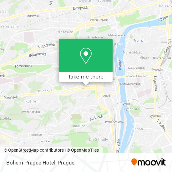 Bohem Prague Hotel map