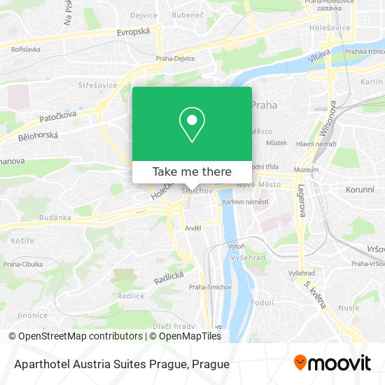 Карта Aparthotel Austria Suites Prague