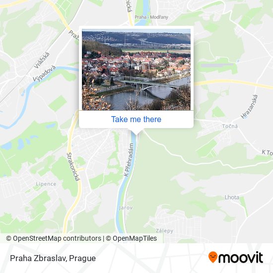 Praha Zbraslav map