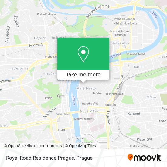 Royal Road Residence Prague map